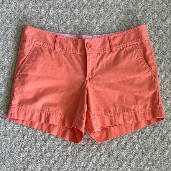 Lilly Pulitzer Callahan Shorts 100% Cotton 5" Inseam Yummy Melon 8 Summer Casual - Picture 1 of 13